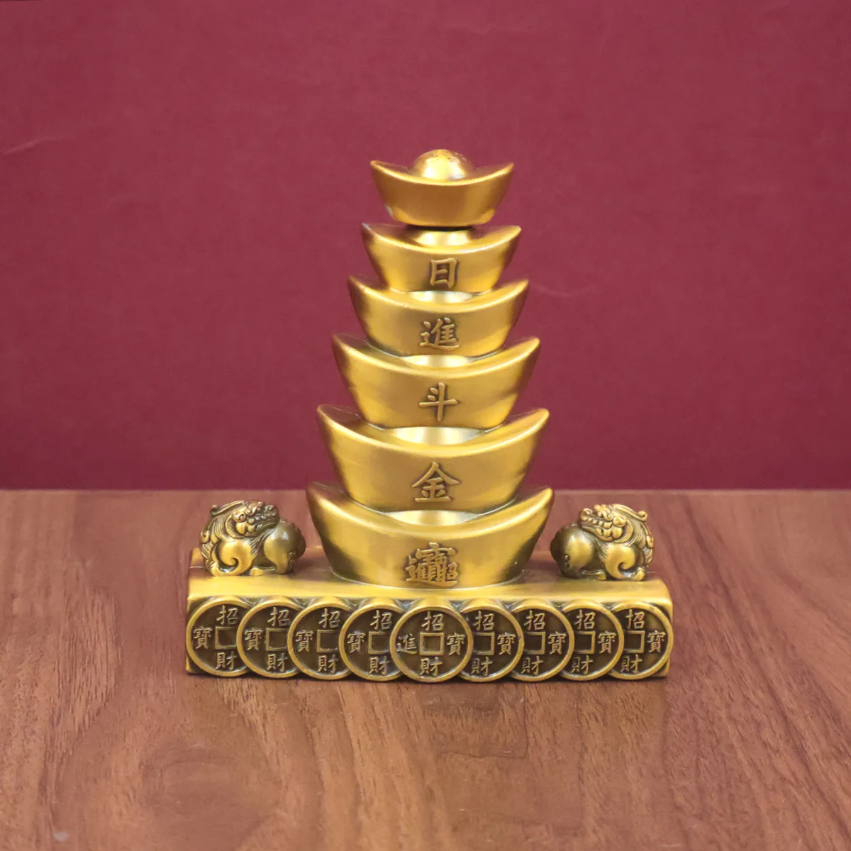 HYS Lucky Treasure Yuanbao Rotary Ornament Sand Gold Entrance checkout page Desktop Ornament Lucky Opening Gift