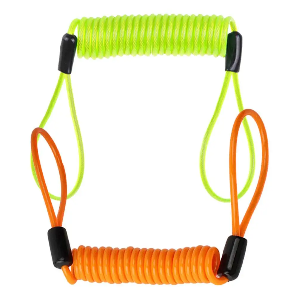 

2Pcs Disc Brake Lock Cable Heavy Duty Bike Steel Wire Long Length Portable Coiled Anti-Theft Security Parking for Motorcycle