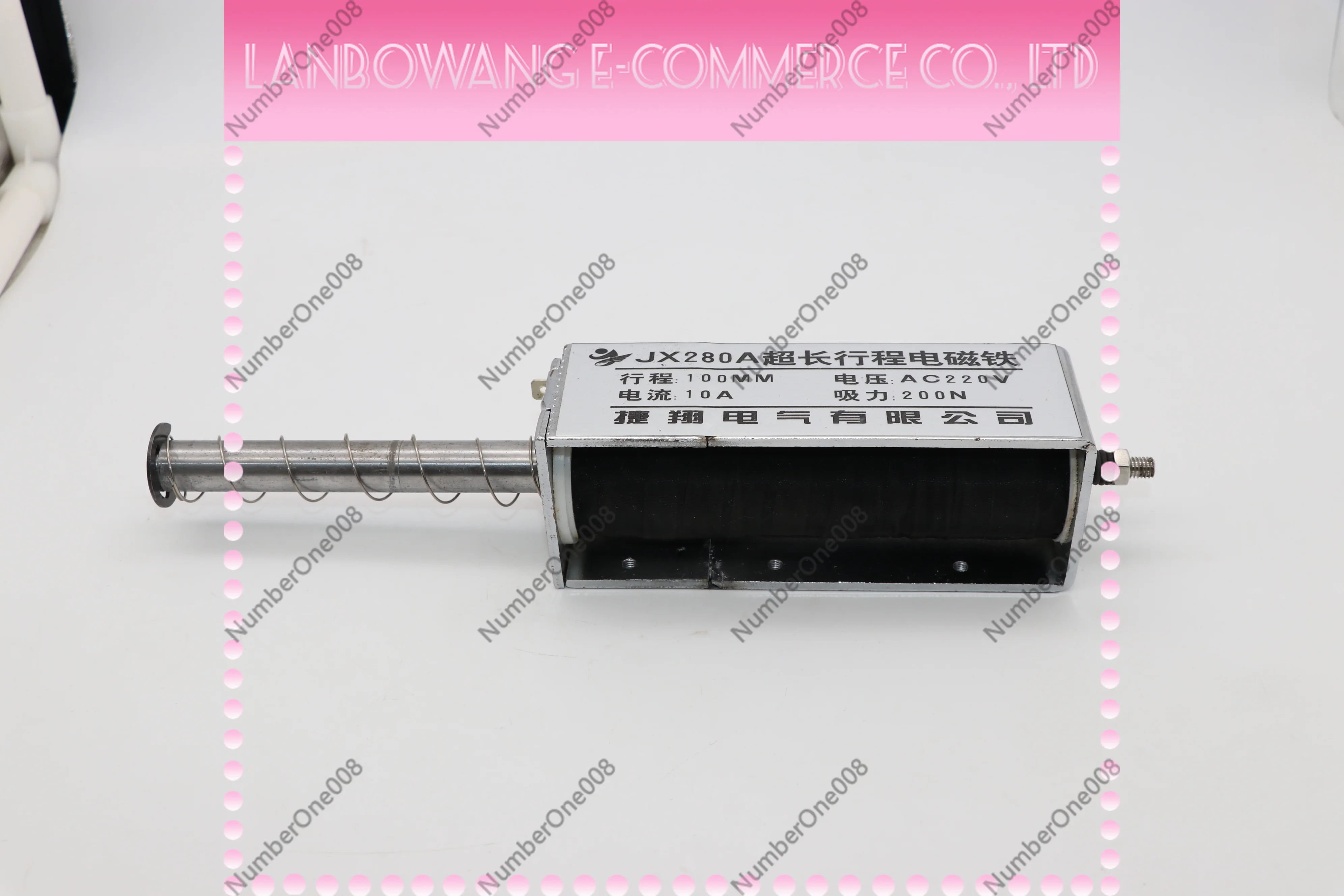 Push-Pull Type AC Solenoid Electromagnet 220V Traction Suction Long Stroke Linear Motion Actuator for Industrial Automation