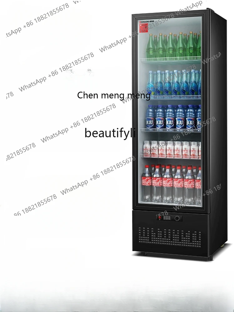 

Display Refrigerated Freezer Fresh-Keeping Beverage Cabinet Commercial Vertical Refrigerator Ice Bar Single Door