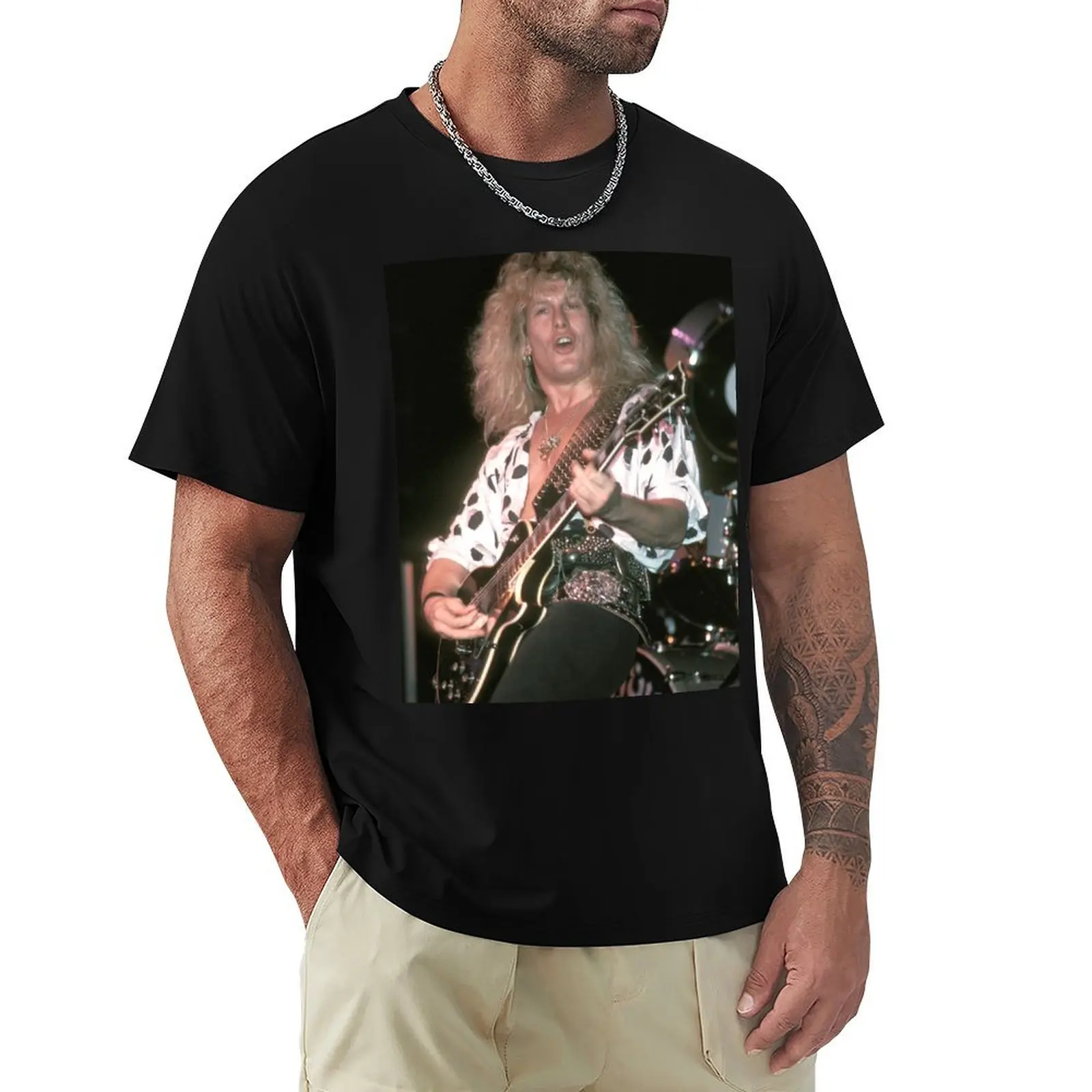

John Sykes Photograph T-Shirt Casual Loose Short Sleeve Tee for Men