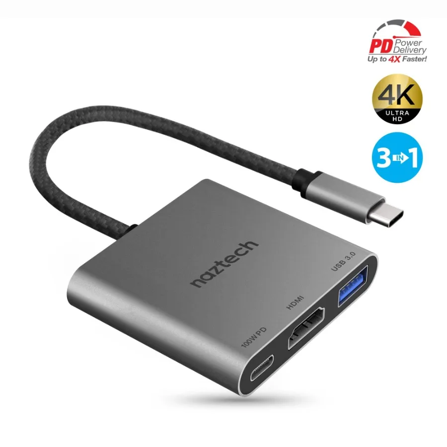 

Универсальный концентратор USBC Naztech MaxDrive 3,