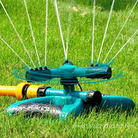 Three-prong 360 Degree Automatic Rotating Water Spray Sprinkler Nozzle Lawn Garden Watering Irrigation Supplies