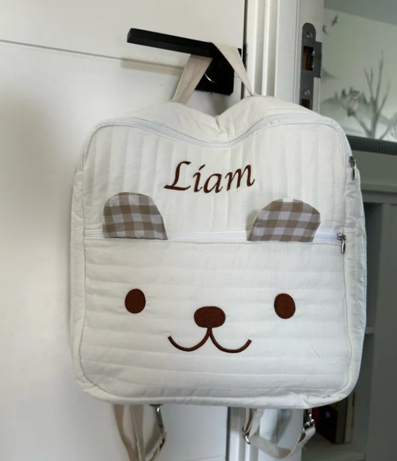 Personalized Embroidered Teddy Bear Backpack | Children Travel Backpack | Custom Teddy Toddler Bag | Personalized Preschool