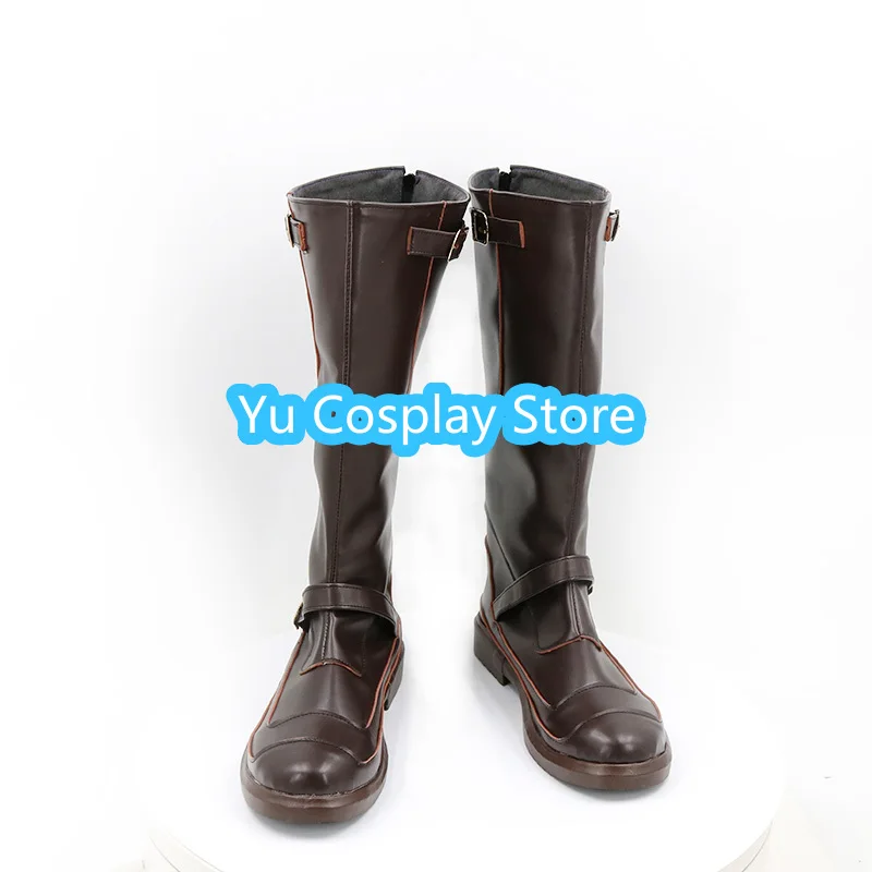 Game FF7 Barret Wallace Cosplay Shoes PU Leather Shoes Halloween Carnival Boots Cosplay Props Custom Made