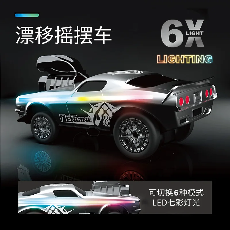 Rc Racing Remote Control Car Light Drift Tail Flick Stunt Car 1:16 Model Car Children'S Electric Toys