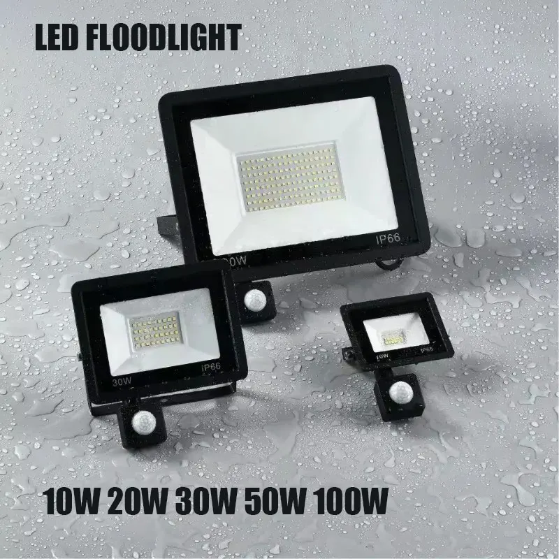 

Street Spotlight With Motion Sensor Focus Outdoor Lamp 220V Led Flood Light Waterproof Spot 30W 100W 50W 20W 10W Led Projector