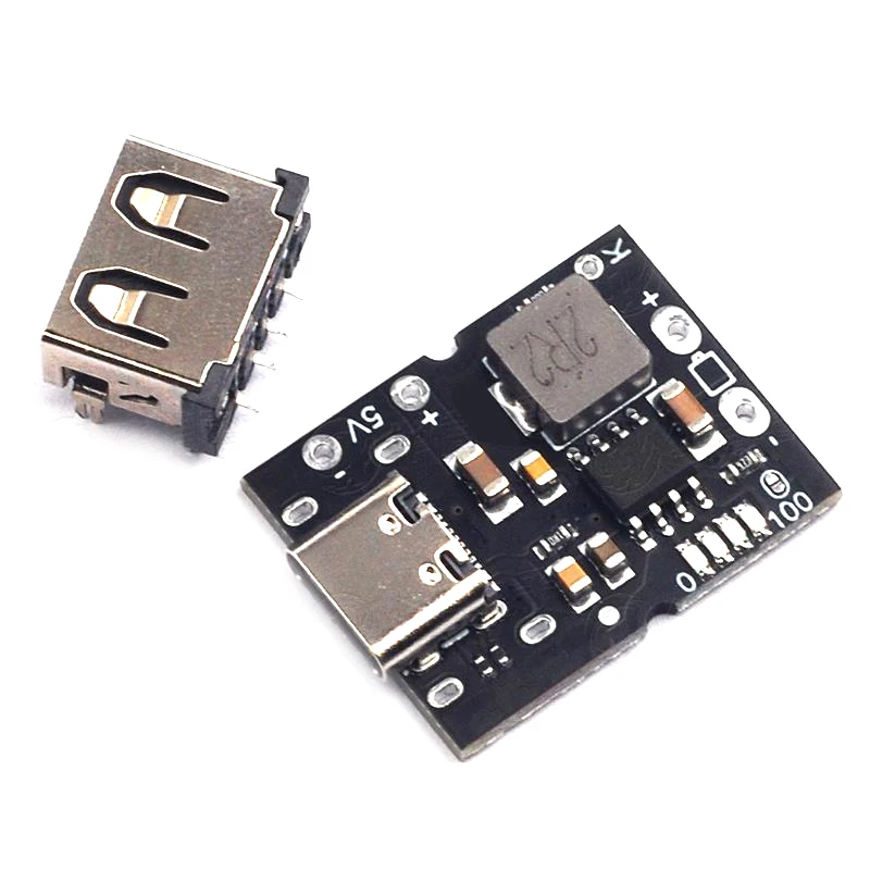 Type-C USB 5V 2A Boost Converter Step-Up Power Module Lithium Battery Charging Protection Board LED Display USB For DIY Charger