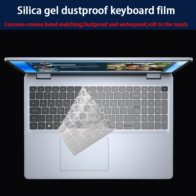 

Для нового Dell 16 Plus DB16255 силиконовая пленка для клавиатуры Dell 16 DC16250 защитная пленка для экрана ноутбука HD пленка антисиняя пленка