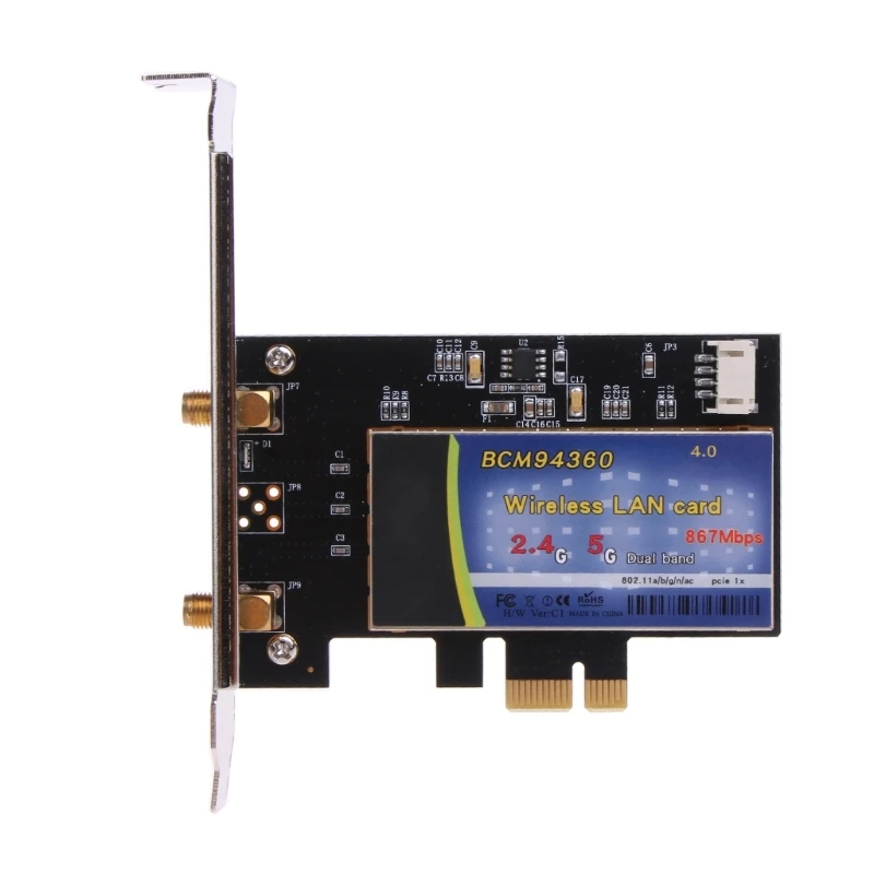 BCM94360 Wifi Card Dual-Band 802.11ac Desktop PCIe Wireless Adapter BT4.0 1200Mb Wlan Card For Hackintosh DropShipping