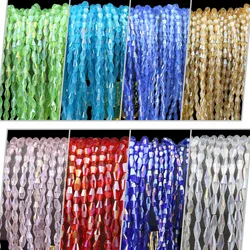 AB Color Long Bicone Faceted Austrian Crystal Spacers Loose Beads For Jewelry making DIY Bracelets Necklaces 100/200pcs 6/8mm