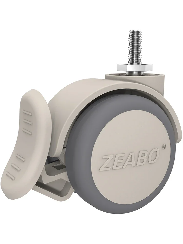 Imagem -02 - Parafuso Roda Universal com Freio Cor Preta Polegadas m6 m8 M10 M12 Borracha Macia Rodízio Silencioso Durável Resistente ao Desgaste Pcs por Lote