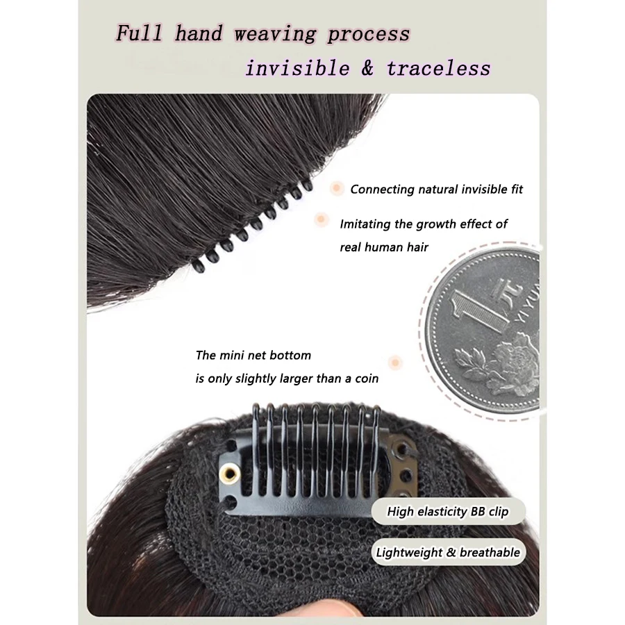 Synthetic Bangs Wig For Women With Natural Side Bangs Fluffy And Add Hair Flipper Bangs