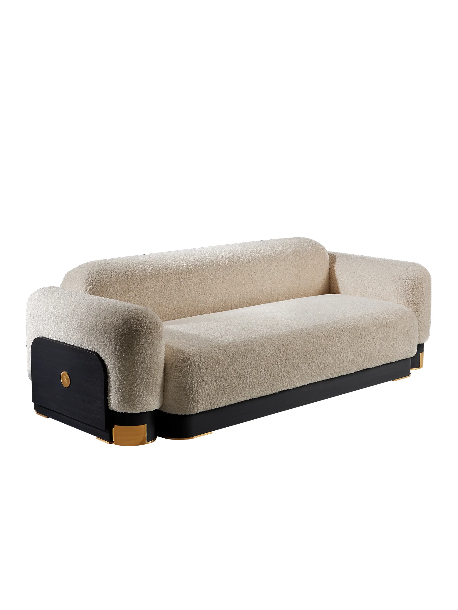 Lamb wool living room sofa postmodern art aesthetics