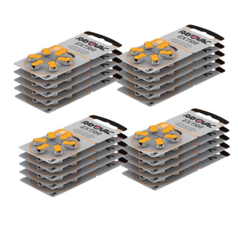 Batería A13 para audífonos, 120 Uds., baterías RAYOVAC EXTRA Zinc Air 1,45 V.13A A13 13 P13 PR48, batería para audífono BTE CIC RIC OE