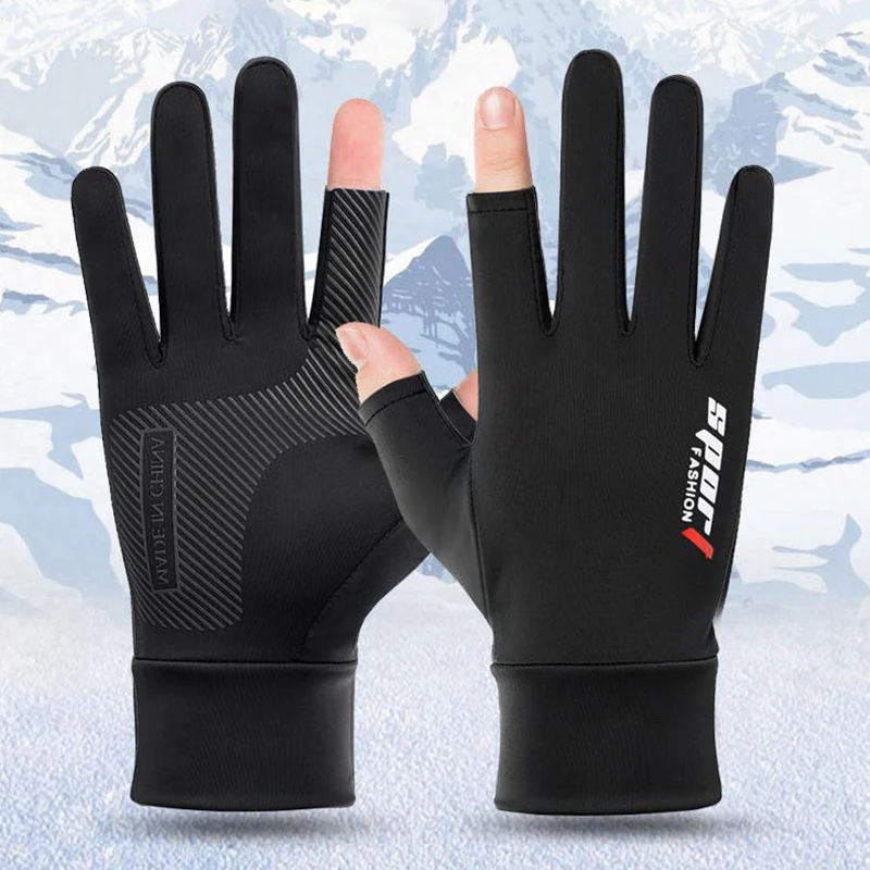 

Summer Men Women Gloves Fishing Cycling Ice Silk Breathable Elastic Sun Protection Touchscreen Fitness Sports Driving Gloves