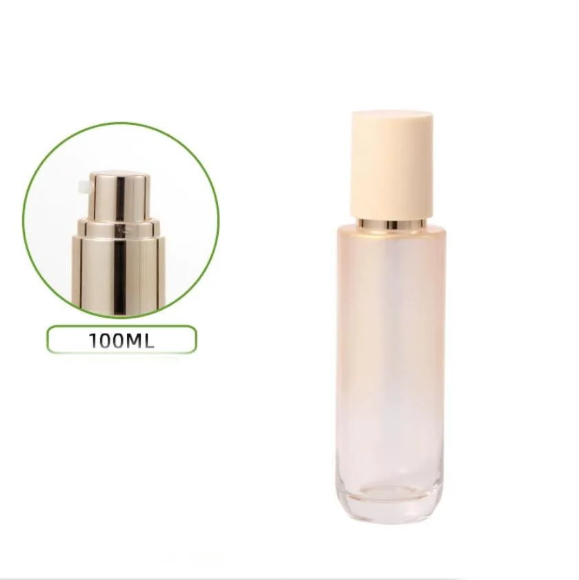 

100ml110ML gold glass bottle moisture essence serum/lotion/emulsion/foundation/toner toilet water skin care cosmetic packing