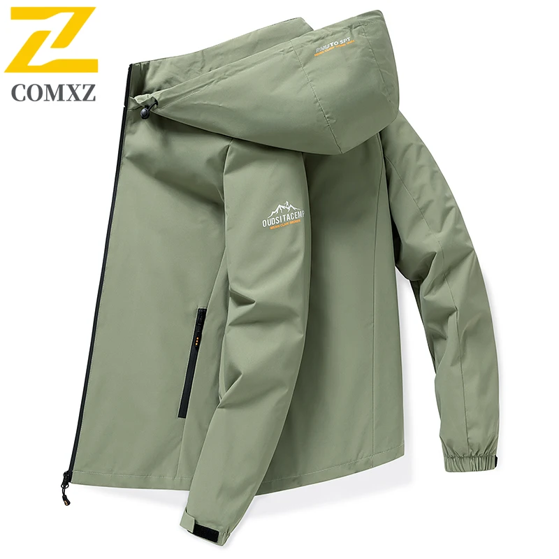 

2025 New Charge Jacket Men's Thin Breathable and Detachable Hat Design Jacket Outdoor Windproof and Waterproof Windbreaker M-5XL