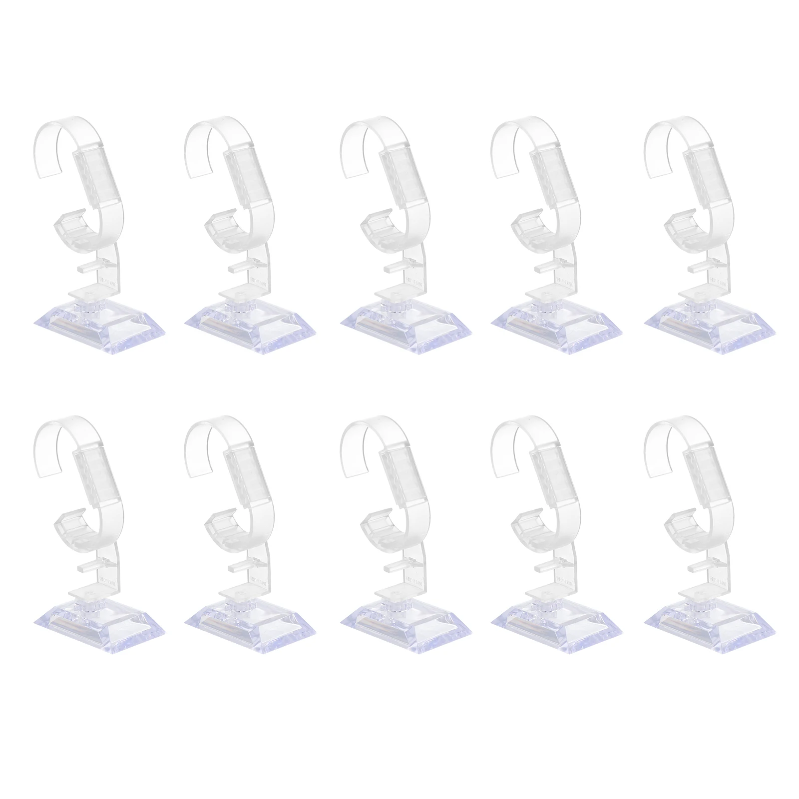 

10 Pcs Adjustable Watch Stand Display Holder Mens Box Single Rack Abs Clear Ring Travel Jewelry Exhibitor Bracelet Watch Rack
