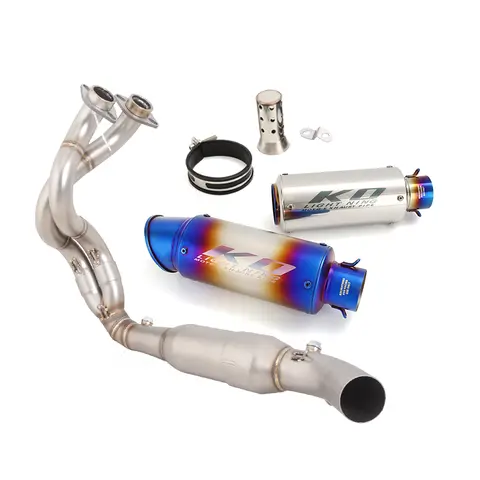 헤더 배기 파이프 오토바이 머플러 프론트 링크 튜브, 스테인레스 스틸, 가와사키 닌자 650 Z650 2023 2024 2025, 51mm 시스템