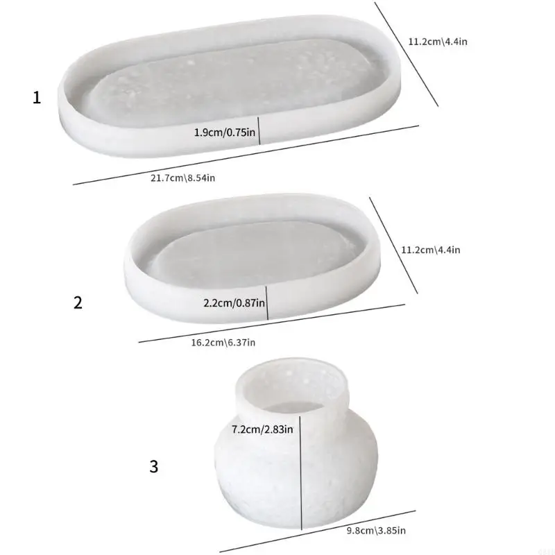 

Flexible Silicone Plate Mould Oval Shaped Tray Cup Mold Jewelry Supplies