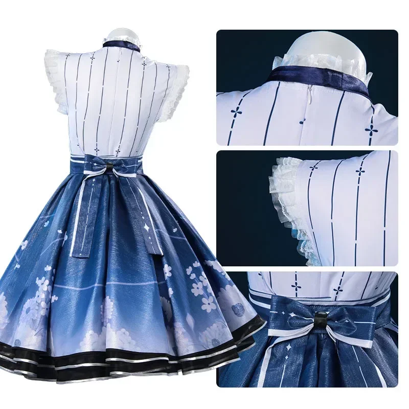 New 2025 Game Infinity Nikki Cosplay Costume Girl Blue Dress Lolita Uniform Princess Masquerade Carnival Party Clothes Outfit