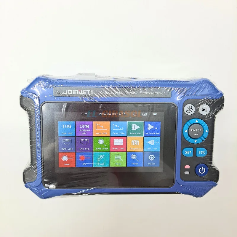 JW3302K 16 IN 1 OTDR Optical Time Domain Reflectometer 28dB/26dB SM 1310/1550nm 10G OPM VFL Event‑Map Fiber Tester