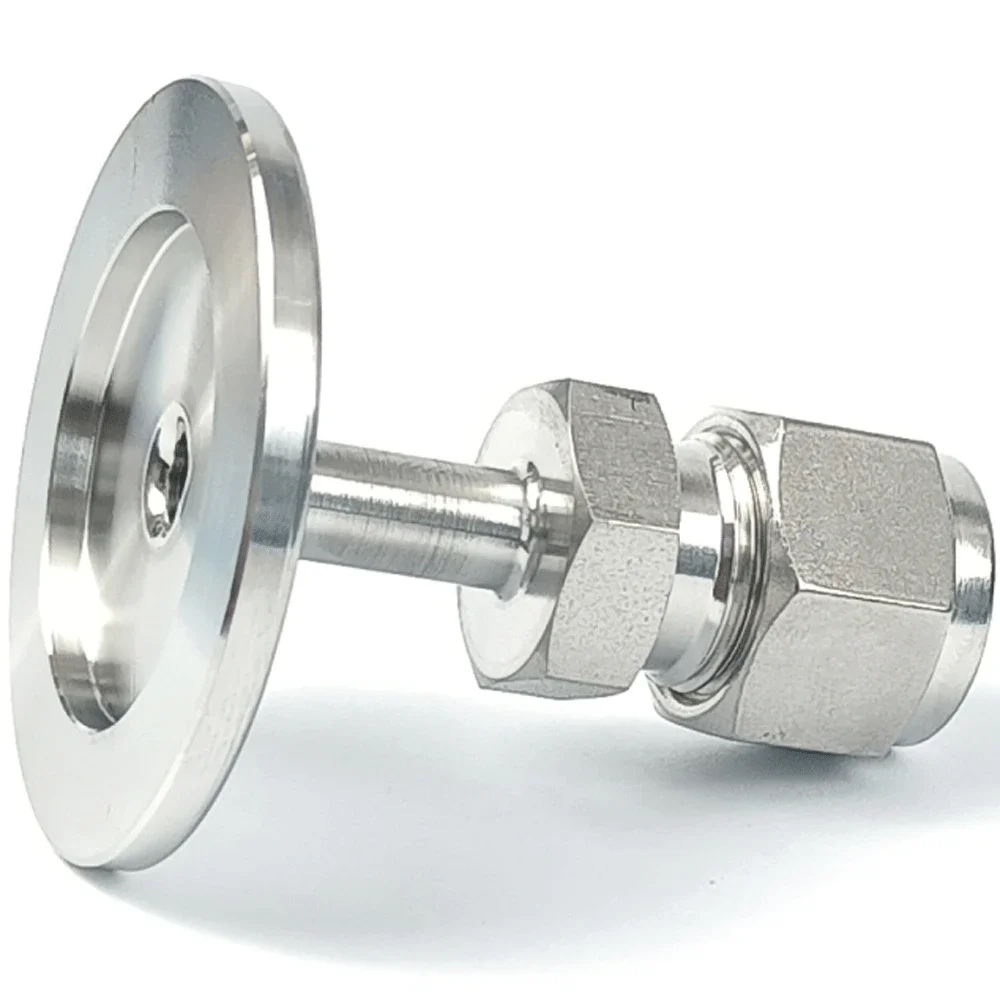 Vacuüm Kf/Nw 16/25/40/50 Tot 3Mm 6Mm 1/8 "1/4" 3/8 "1/2" Od Buis Compressie Unie Sus316l Roestvrij Staal Pijpfitting Koppeling