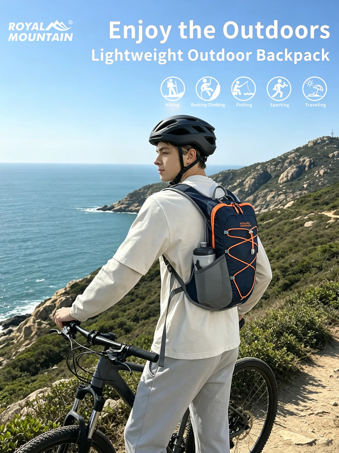 15-Liter-Hydrationsrucksack für Reiten, Wandern und tägliche Outdoor-Aktivitäten mit Unisex-Design, mehreren Taschen und separatem Wasserblasenfach. – Detail 1
