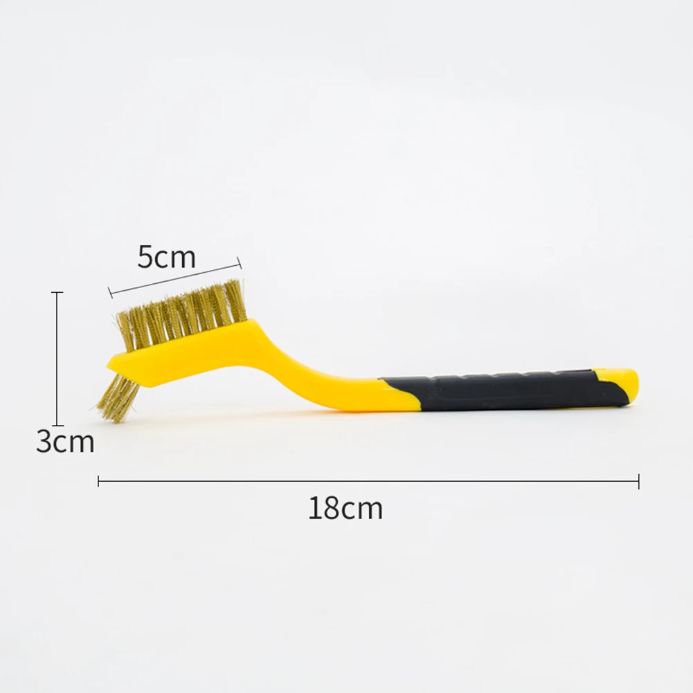 1 Pc Mini Wire Brush Brass Nylon Stainless Steel Brush 180mm Rust Remover Metal Clean Polishing Hand Cleaning Manual Tools