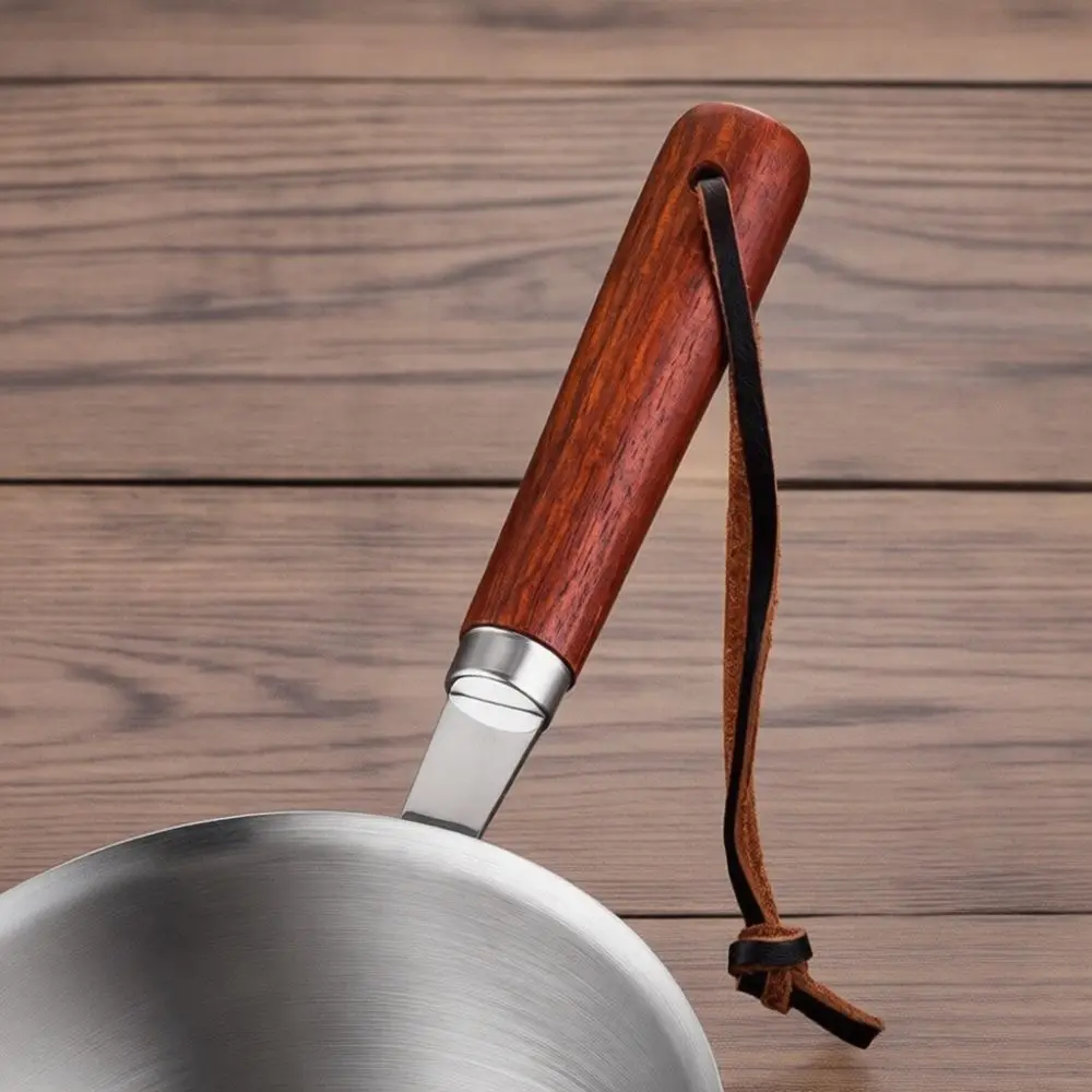 Stainless Steel Mini Pot Thickened Pouring Oil Pan Kitchen Gadget Sauce Maker Versatile Cooking Tool Heat Resistant Handle