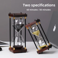 30/60 Minute Vintage Metal Hourglass Timer Kitchen Home Office Creative Desktop Ornaments Time Management Tools Holiday Gifts