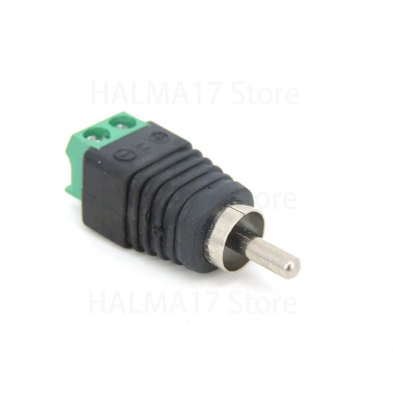 5 Stks/partij Cctv Phono Rca Mannelijke Plug Naar Av Terminal Connector Video Av Luidsprekerkabel Naar Audio Mannelijke Rca Connector Adapter J17