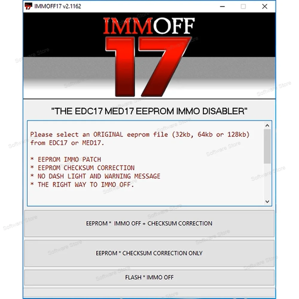 Software de coche IMMOFF17, se envía con keygen EEPROM, corrección de suma de comprobación Immo Off Ecu EDC17 MED17, Programa de Ecu, Neurotuning