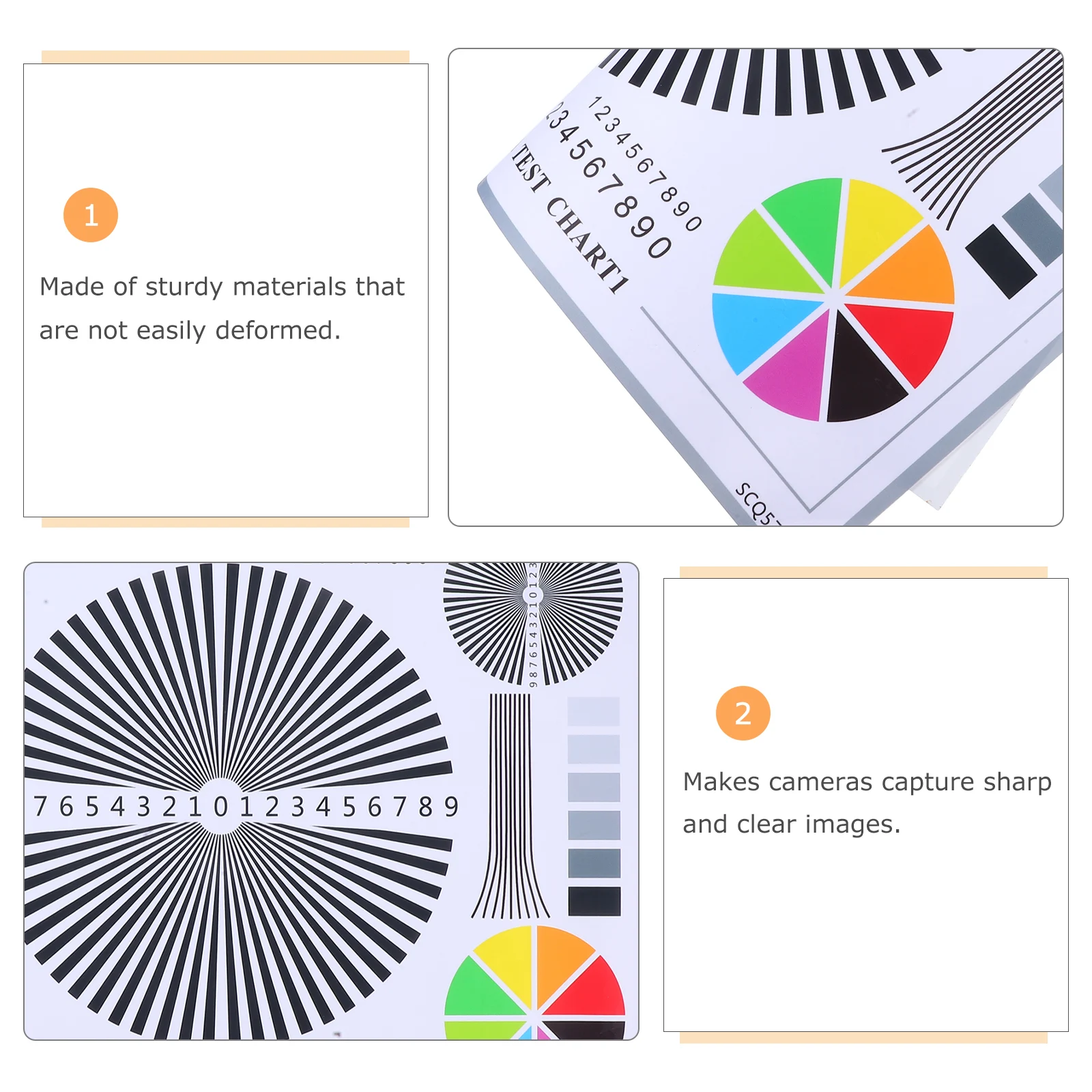 

Lens Test Chart Color Calibration Card Focus Adjustment Chart For Cctv Camera Monitoring Systems Security Lens Mounting