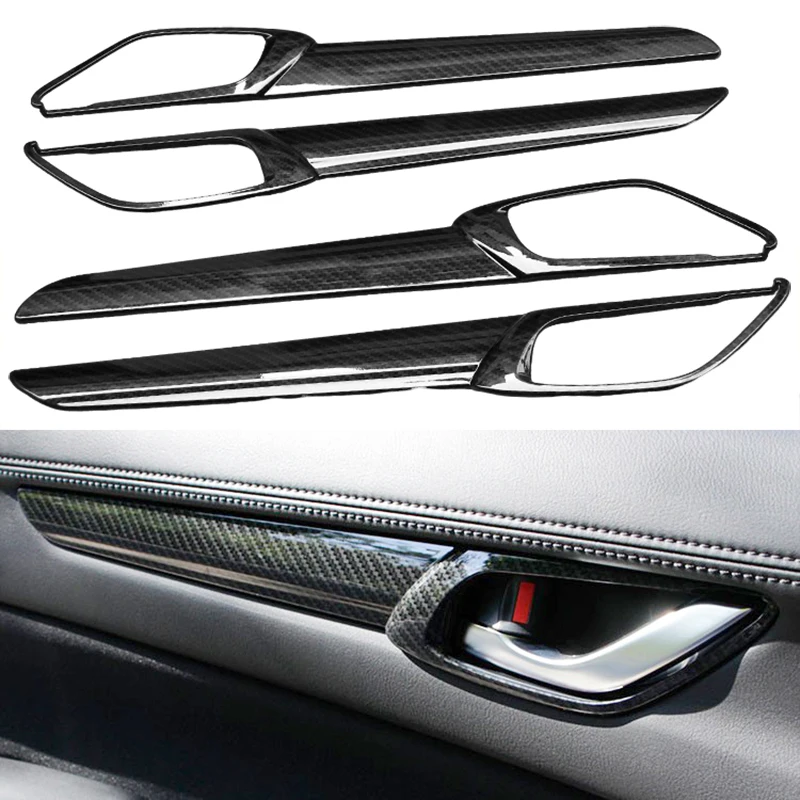 

Carbon Fiber ABS Car Center Console Decoration Panel Inner Door Handle Trim For Mazda CX-5 CX5 2017-2025 Interior Accessory