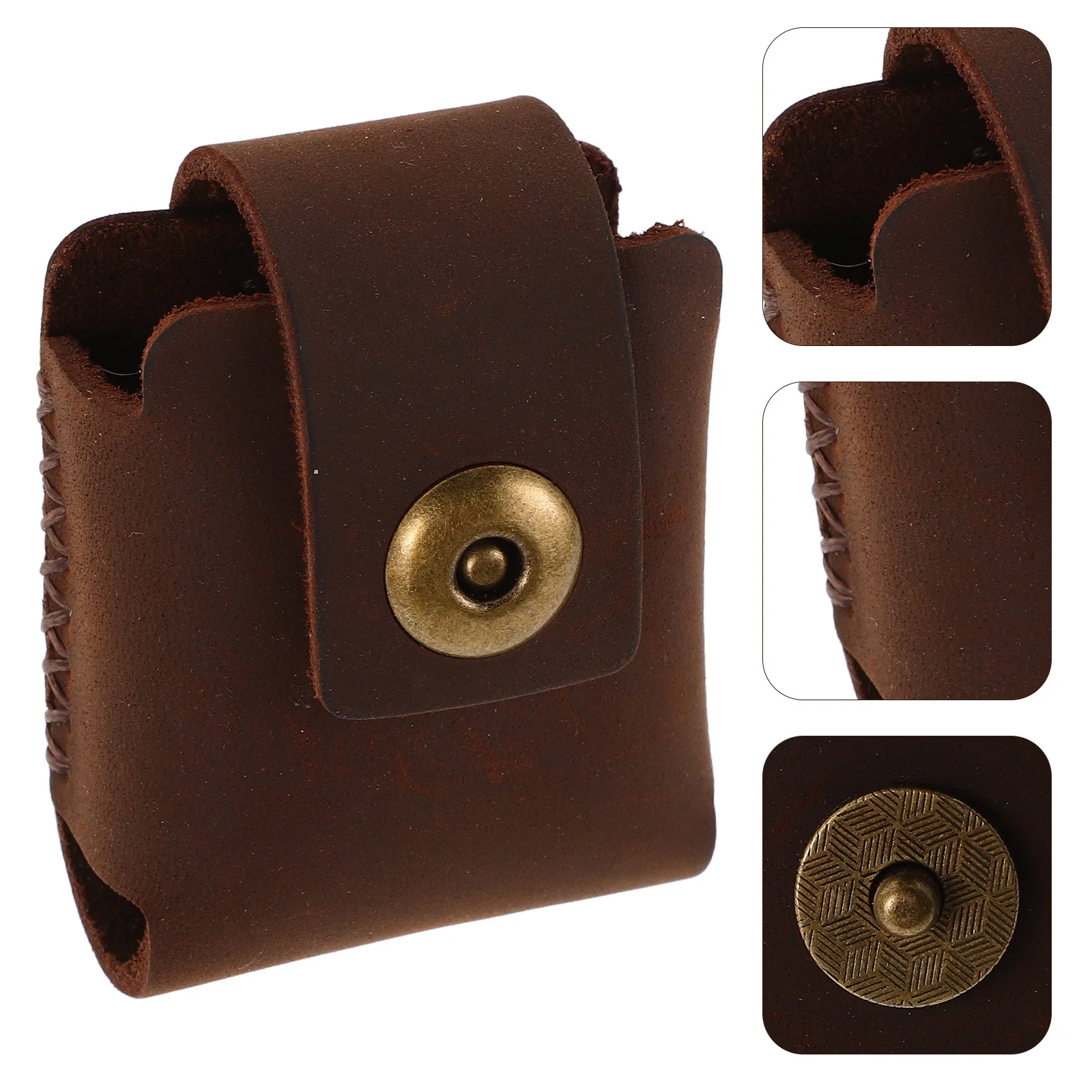 

Genuine Cowhide Lighter Case Large Size Protective Pouch For Men Fashion Accessory Holder Sleeve Cover Enclosure