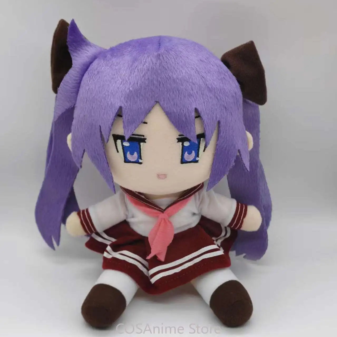 

Hiiragi Kagami Kawaii Girl Плюшевая аниме Мягкая подушка Фумо 20 см Аниме Косплей Плюшевое тело с одеждой наряд Хлопок Подарок