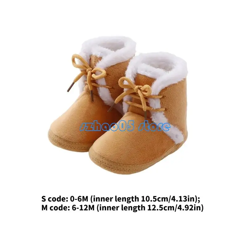 85LE زوج واحد من أحذية الخطوة الأولى للرضع غير قابلة للانزلاق من القطن الناعم وسهل الارتداء للطفل