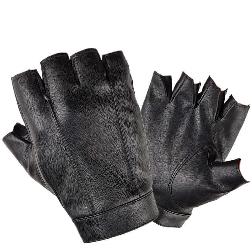 Motorbike Cycling Gloves Men Leather Half Finger Gloves Motorcycle Breathable Women Bicycle Touch Screen Alpine MTB  Fitness