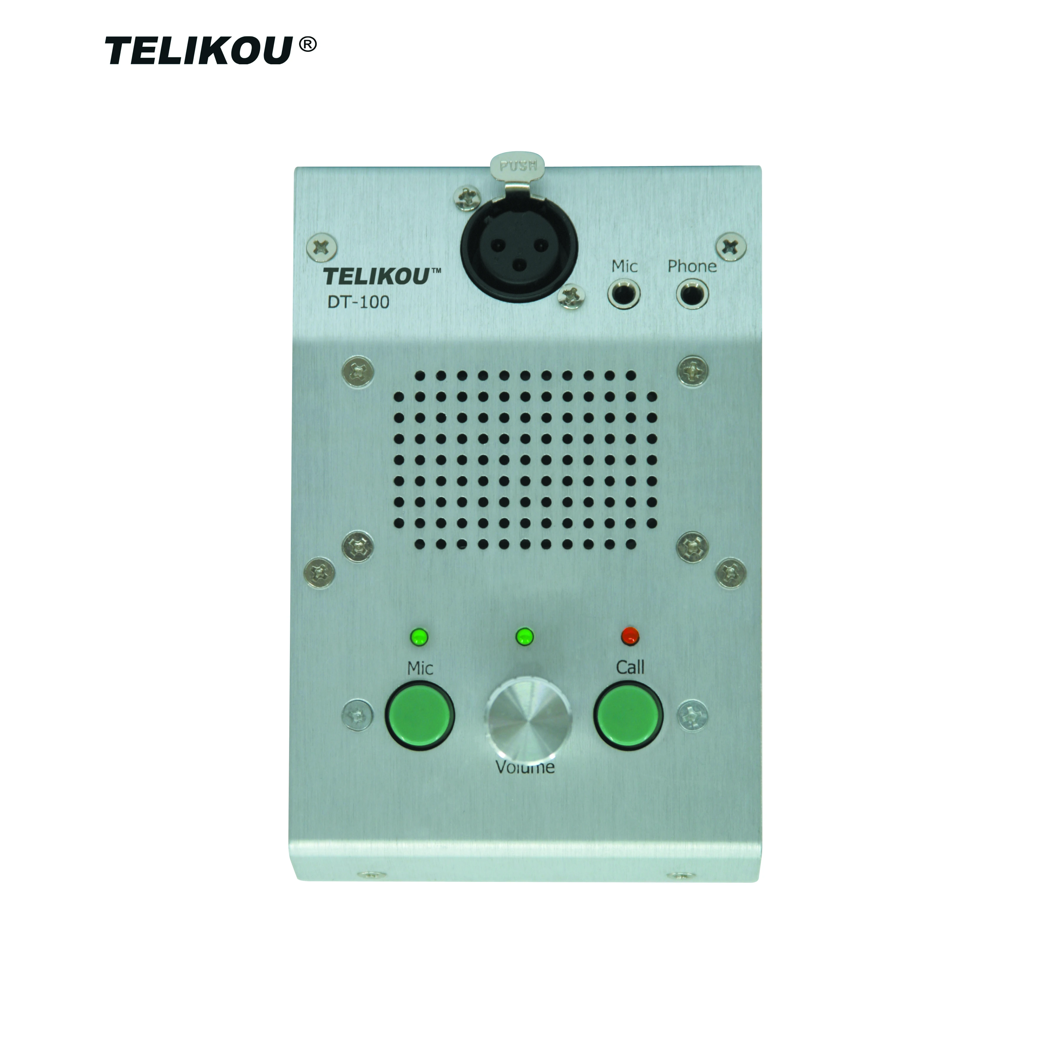 TELIKOU DT-100 | 2-Wire Full Duplex Desktop station, Includes  GEM-16 Gooseneck microphone, Panel speaker