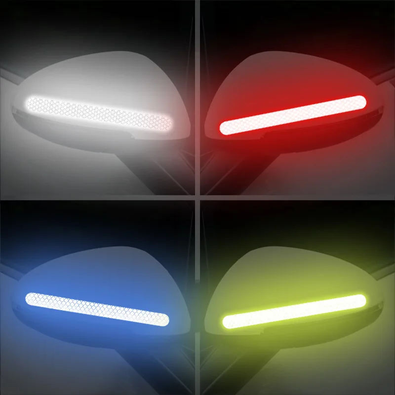 العالمي سيارة مرآة الرؤية الخلفية عاكس شريط أمان ملصقات المضادة للتصادم عاكس ملصقات الشارات اكسسوارات السيارات الخارجية