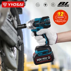 VVOSAI MT-Series 20V Brushless Cordless Electric Impact Wrench Rechargeable 1/2 Socket Wrench Power Tool For 18V Makita Battery