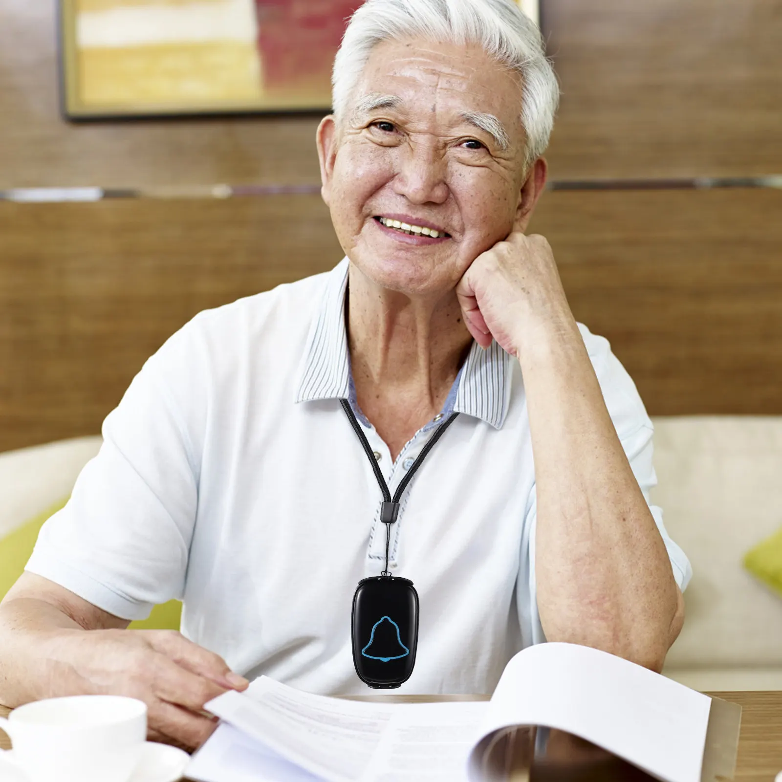 

Комплект: система экстренного вызова с кнопкой тревоги для пожилых людей и людей с ограниченными возможностями, оповещение для опекунов, с портативным шейным ремешком, для дома, школы, офиса