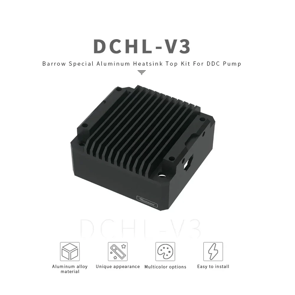 Barrow Pump Refit Armor Special Aluminum Heatsink Top Kit For DDC 3.2 Pump， Black,Silver ,White DCHL-V3