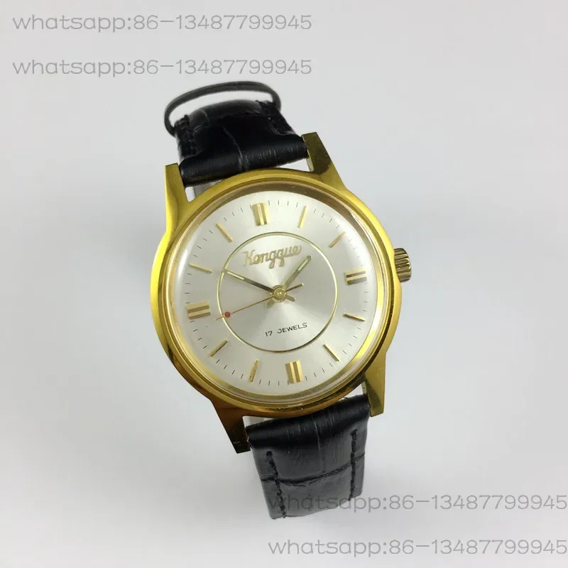 

Original Yellow Case, Silver-bound Manual Mechanical Watch, Diameter 36mm