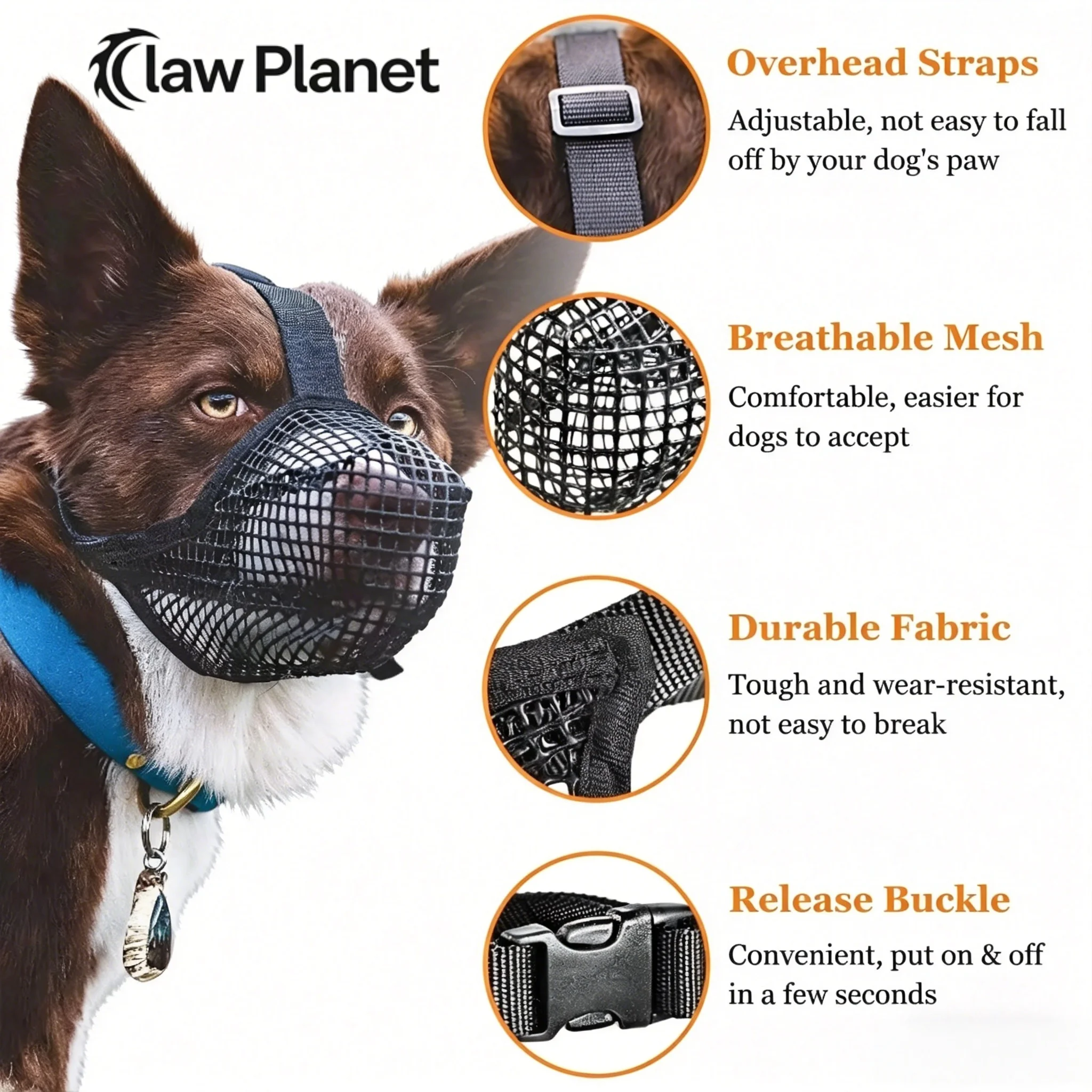 Dog Muzzle Mesh Large Dog Breathable Grid Prevent Random Eating Stop Barking Golden Retriever Dog Mouth Cage Pet Mask