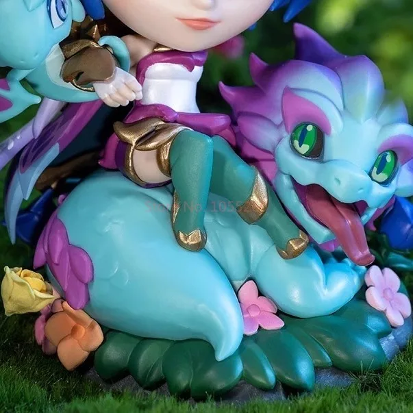 Tide  New  Lol League Of Legends Fae Dragon Ashe13th Anniversary Q Version Action Figure Model Desktop Ornaments Kids Toy Gift