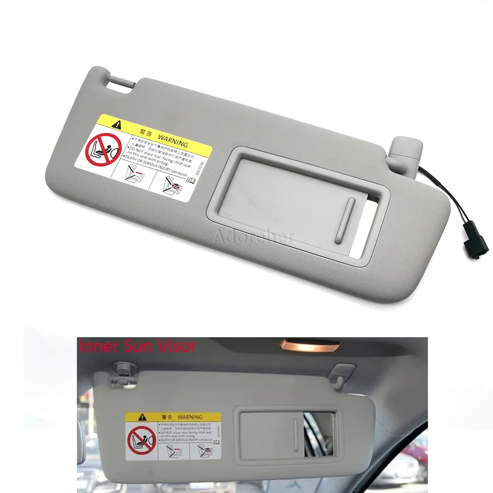 

1PC Grey Right Car Interior Sun Visor With Mirror for VW Passat Golf 7 MK7 for Skoda Superb 2017- 2019 Accessories