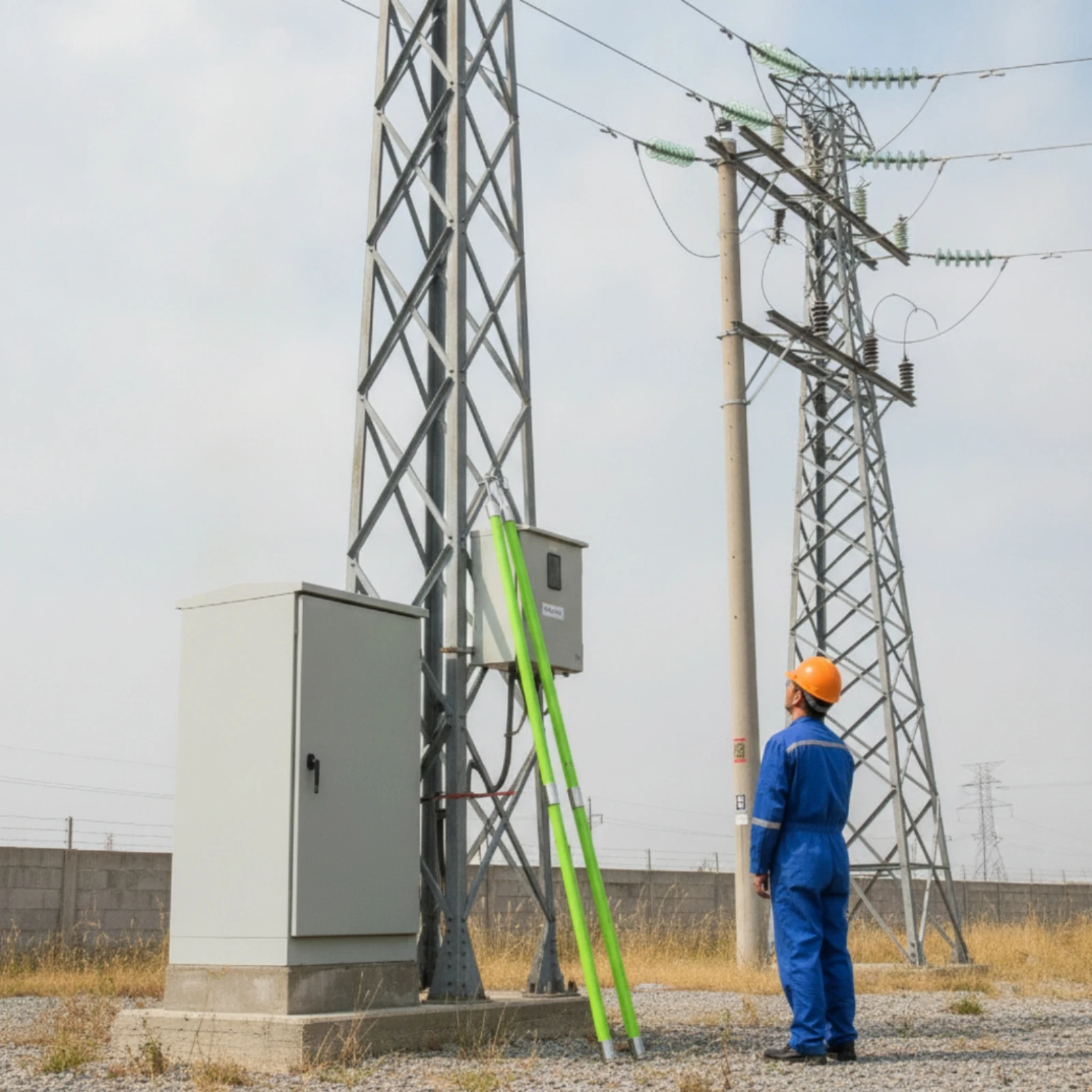 Insulated Operating Rod High-Voltage Extendable Pole for Utility Workers, Electrical Switching, Power-Line Operations
